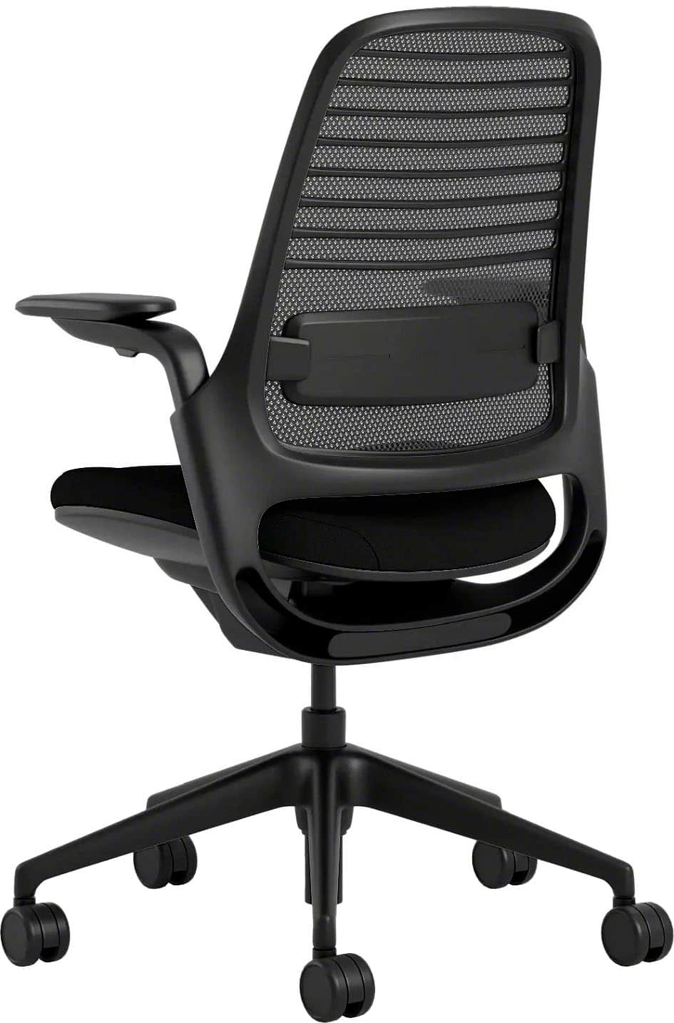 Angle. Steelcase - Series 1 Chair with Black Frame - Onyx.