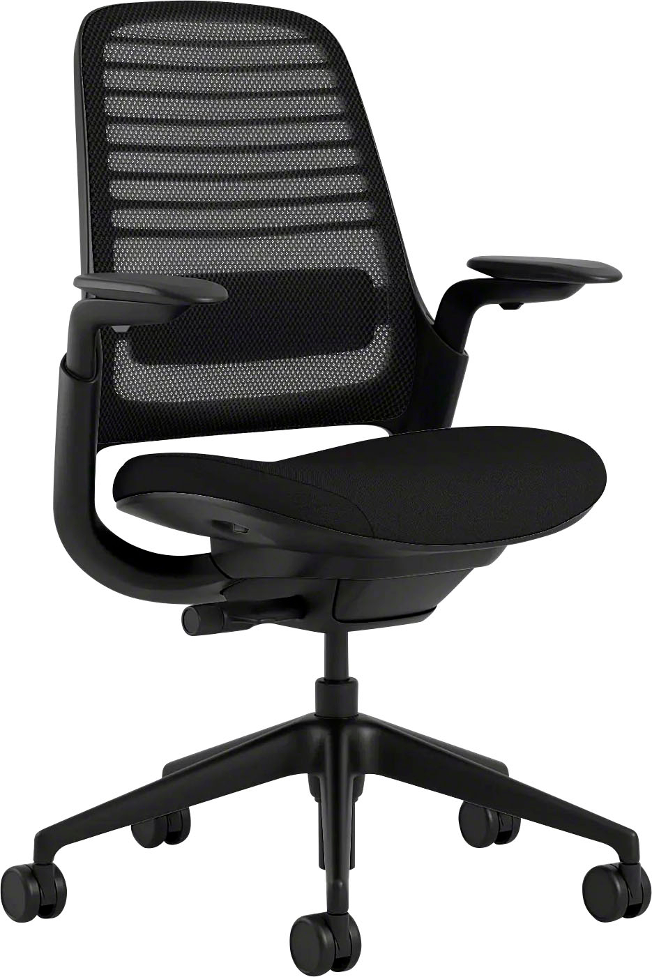  Steelcase Gesture Office Chair - Era Onyx Fabric, Medium Seat  Height, Shell Back, Black on Black Frame, Lumbar Support, and Standard  Carpet Casters : Home & Kitchen