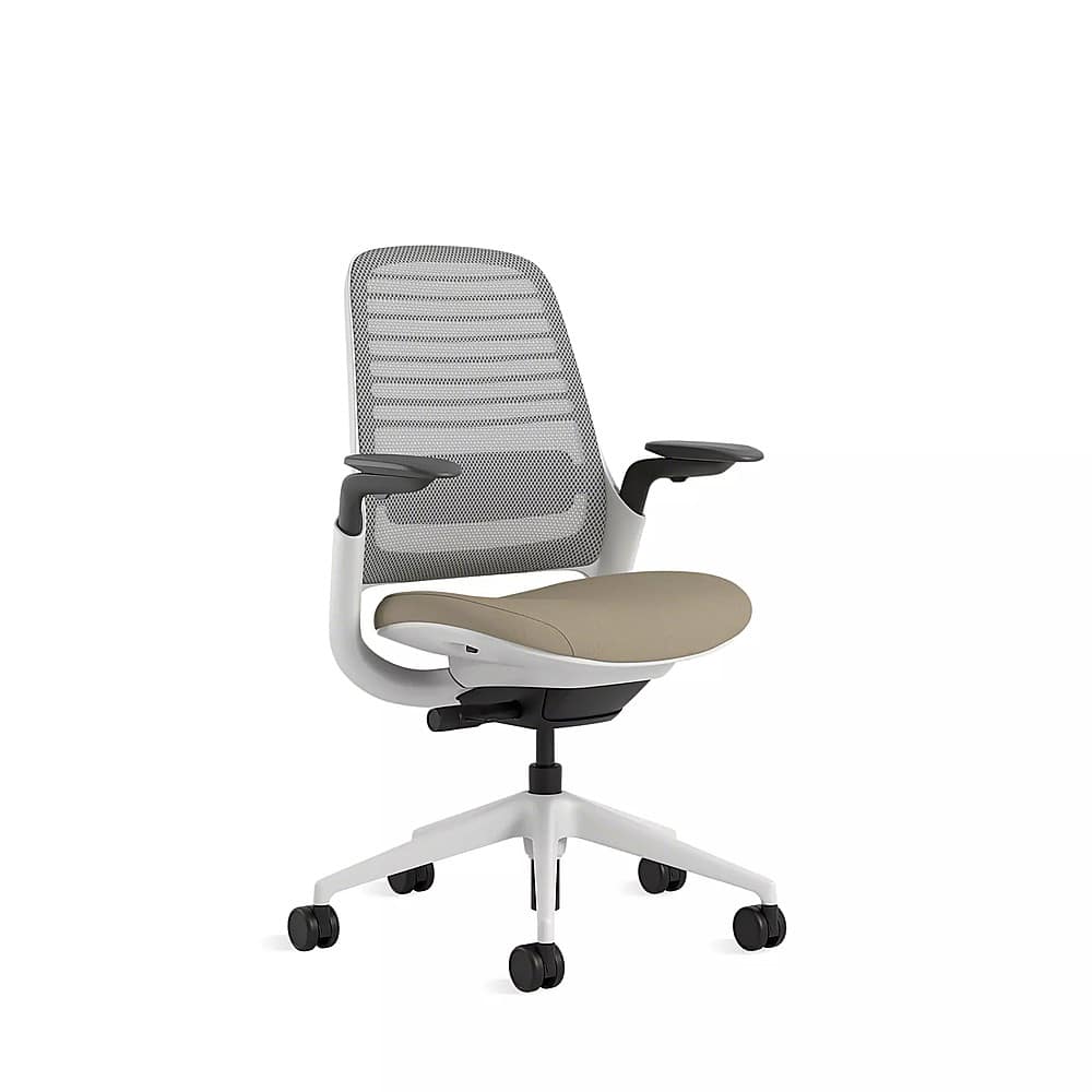 Angle. Steelcase - Series 1 Chair with Seagull Frame - Oatmeal.