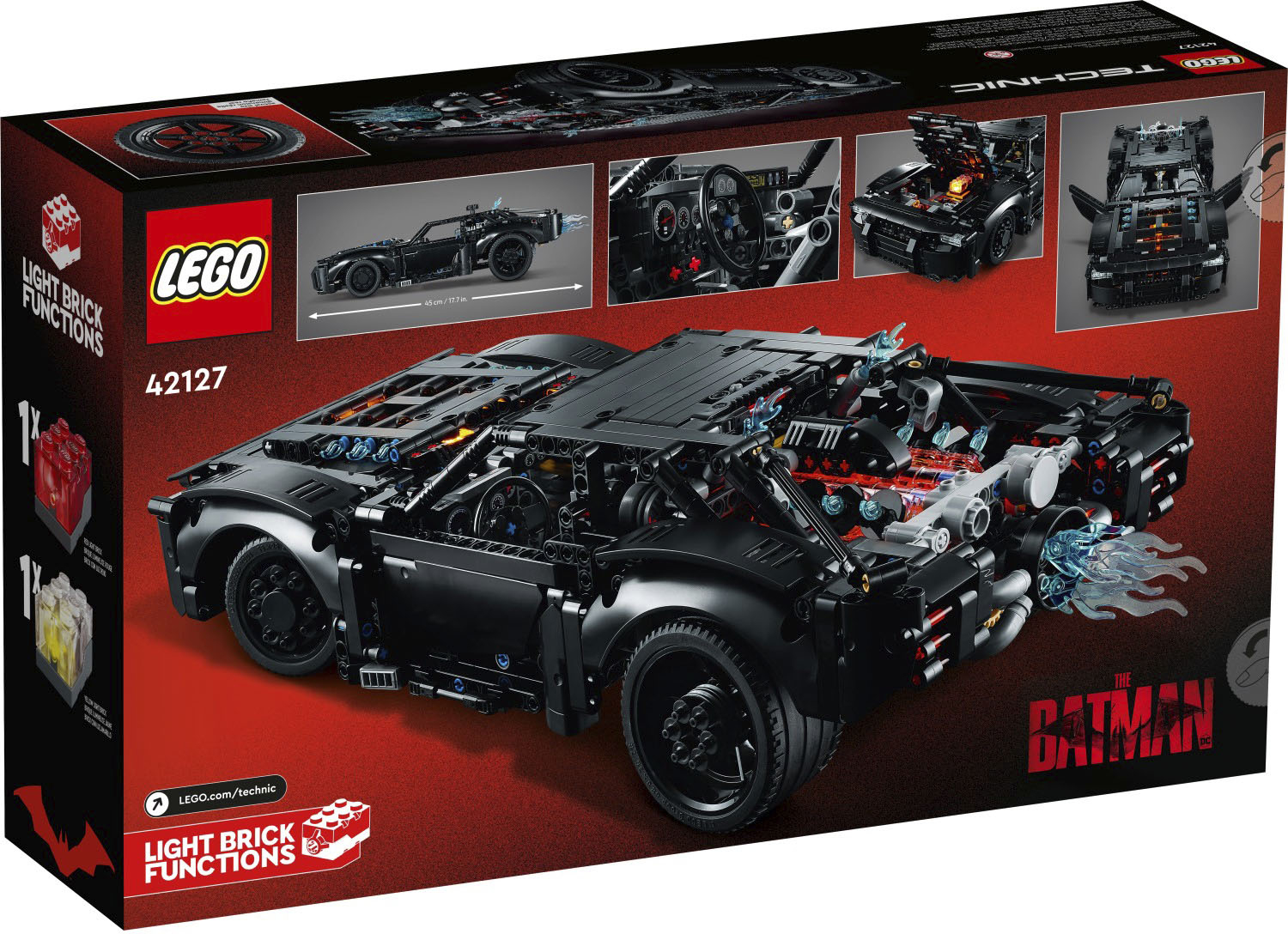 Left View: LEGO - Technic THE BATMAN - BATMOBILE 42127