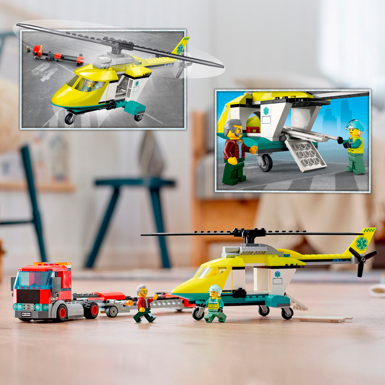 Je zal beter worden Zich voorstellen kunst LEGO City Great Vehicles Rescue Helicopter Transport 60343 6379662 - Best  Buy