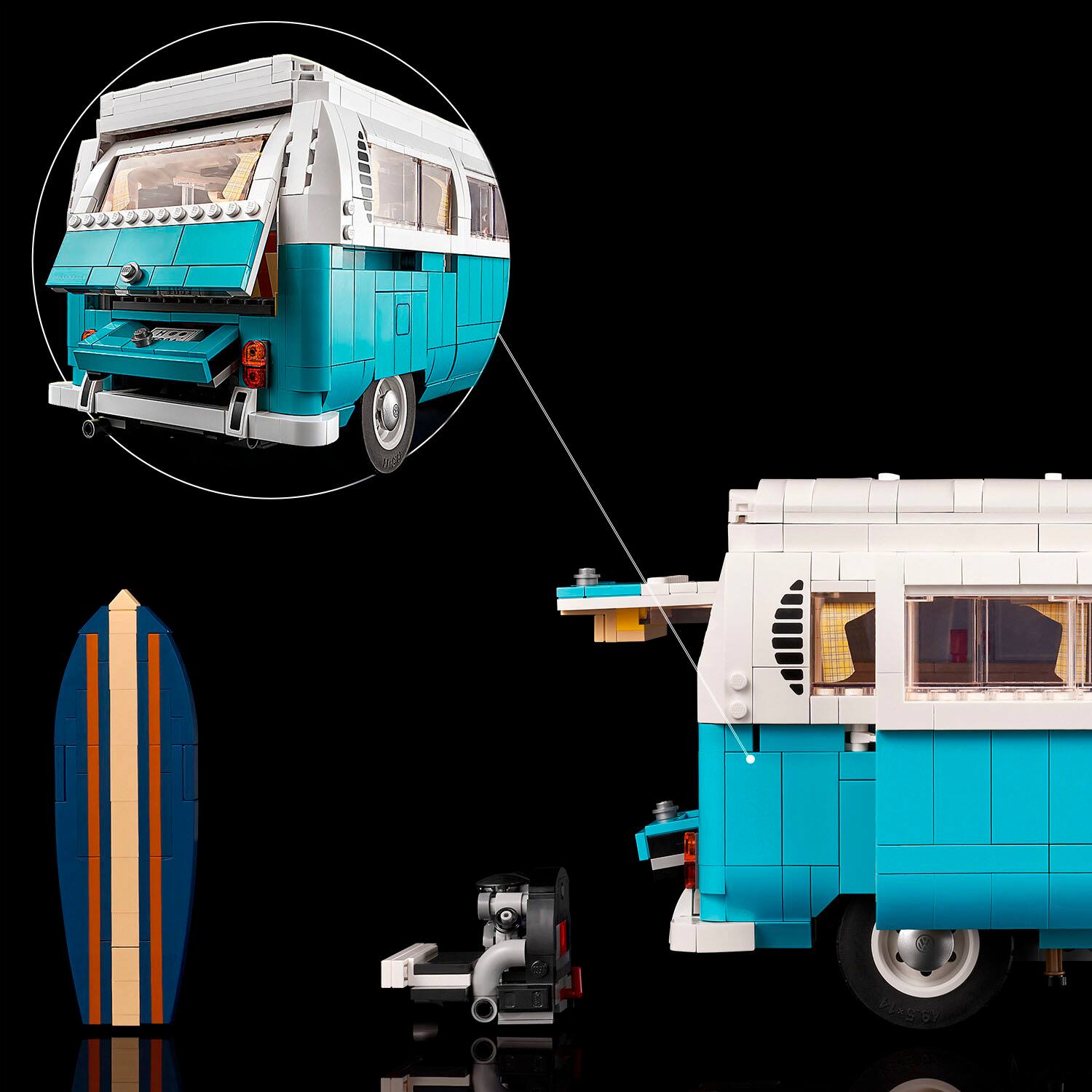 Angle. LEGO - Icons Volkswagen T2 Camper Van 10279.