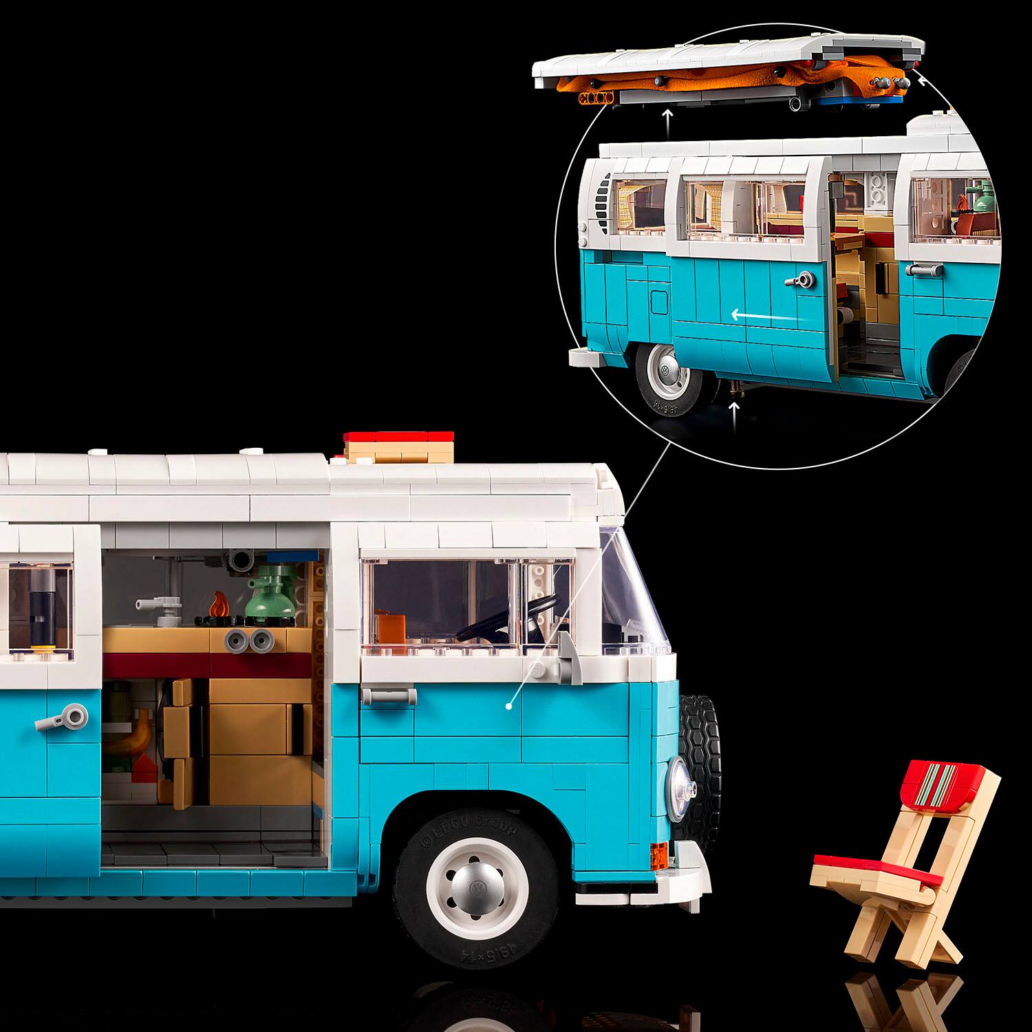 Alt View 11. LEGO - Icons Volkswagen T2 Camper Van 10279.