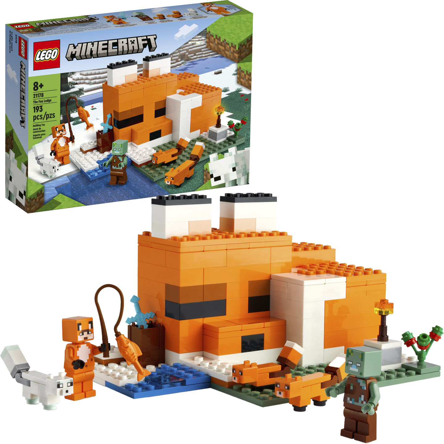 kandidatskole Mange auroch LEGO Minecraft The Fox Lodge 21178 6379562 - Best Buy