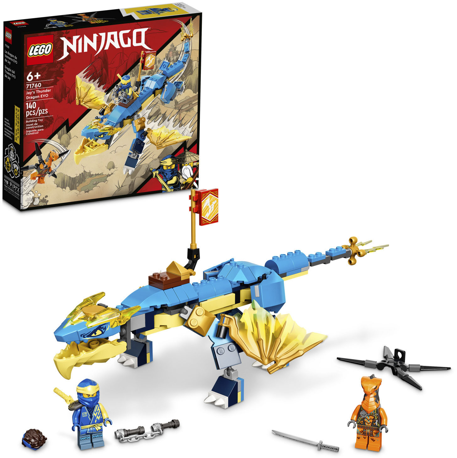 lexicon kunstmest Industrialiseren LEGO Ninjago Jays Thunder Dragon EVO 71760 6371135 - Best Buy