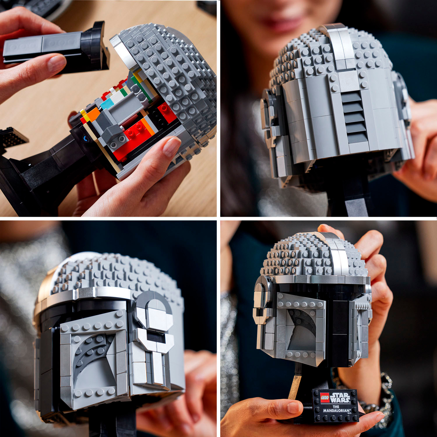 LEGO Star Wars 75328 The Mandalorian Helmet makes a good minifigure head