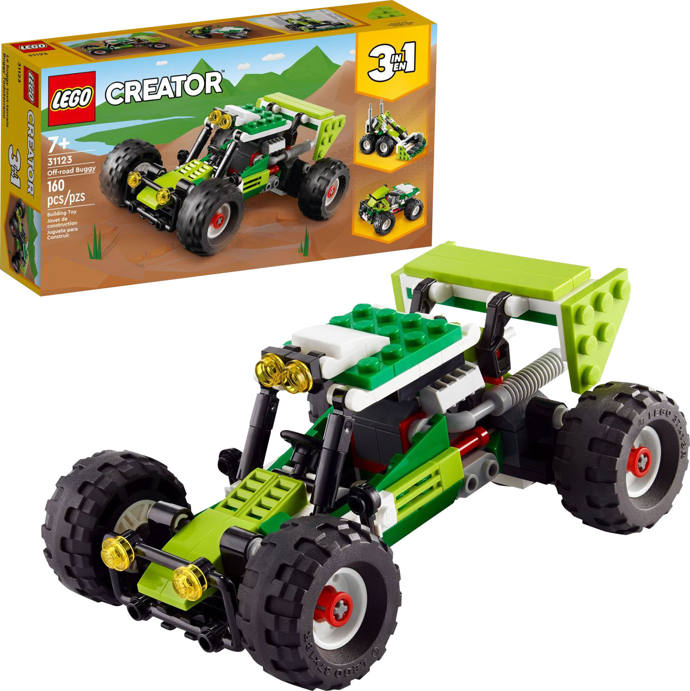 LEGO Creator 3in1 Off-road Buggy 31123 Building Kit (160 Pieces) 6371101 -  Best Buy