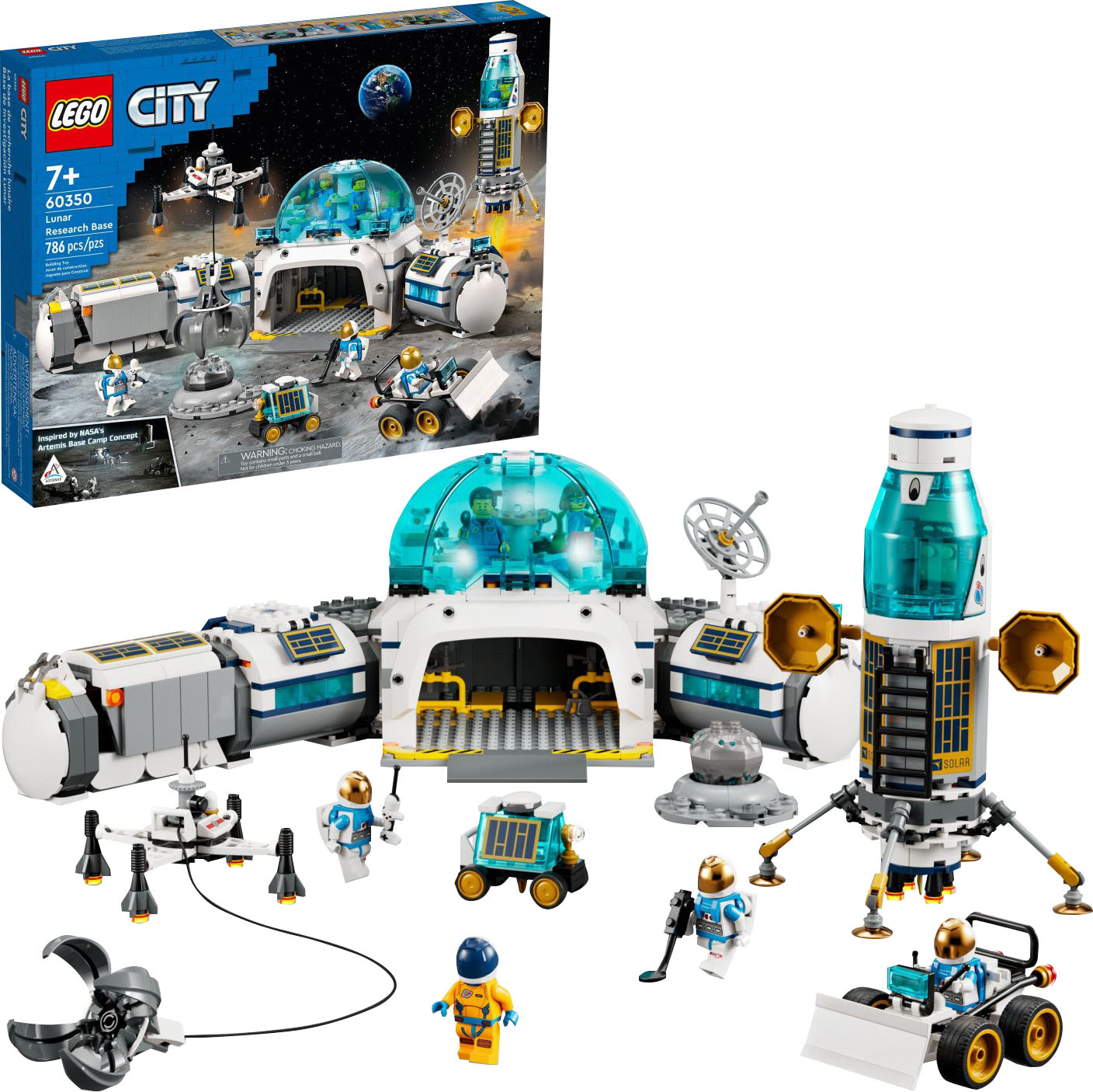 Escudriñar Afectar Necesario LEGO City Space Lunar Research Base 60350 6379679 - Best Buy
