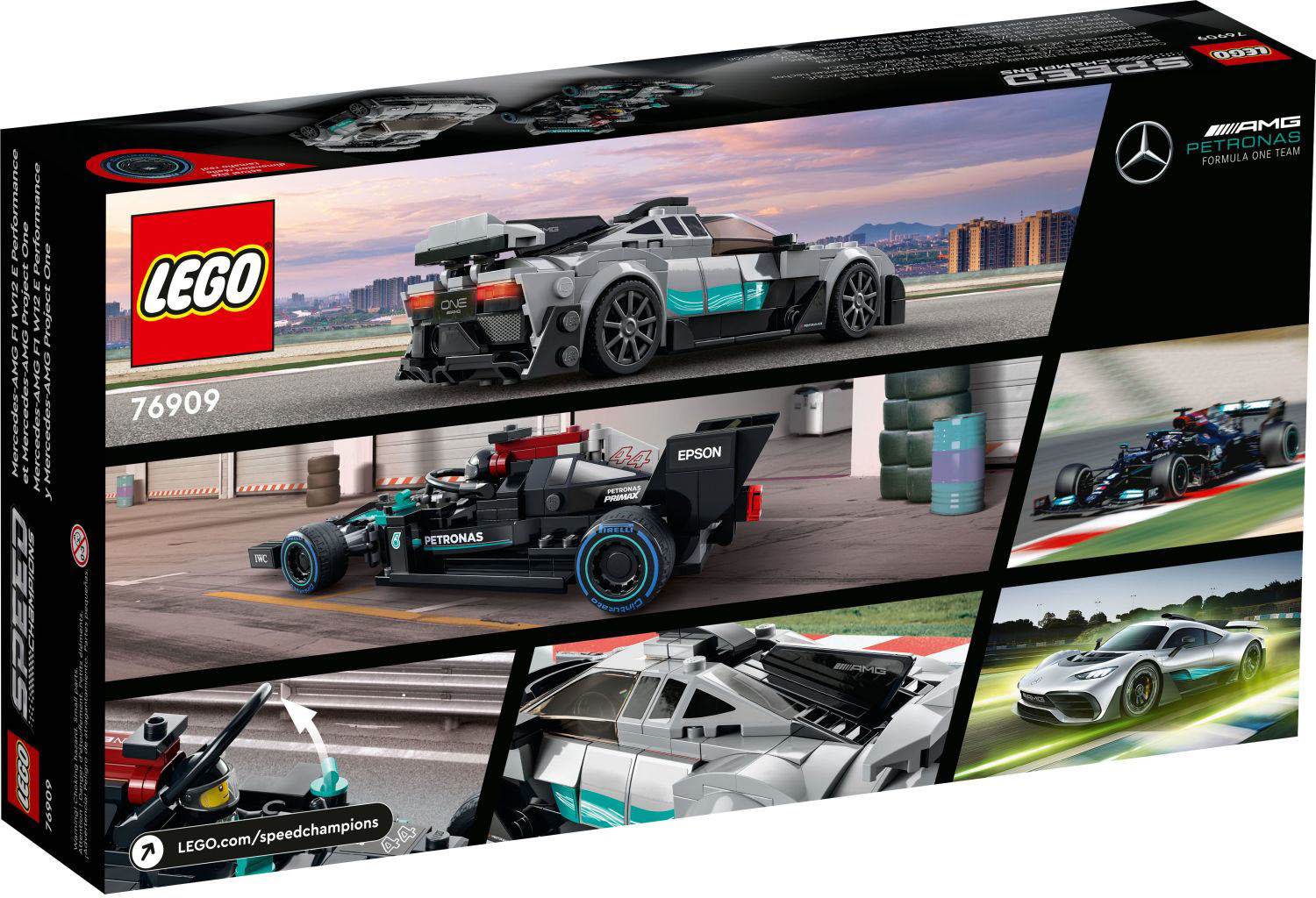 Lego 76909 Speed Champions Mercedes-AMG F1 W12 E Performance & Mercedes-AMG Project One