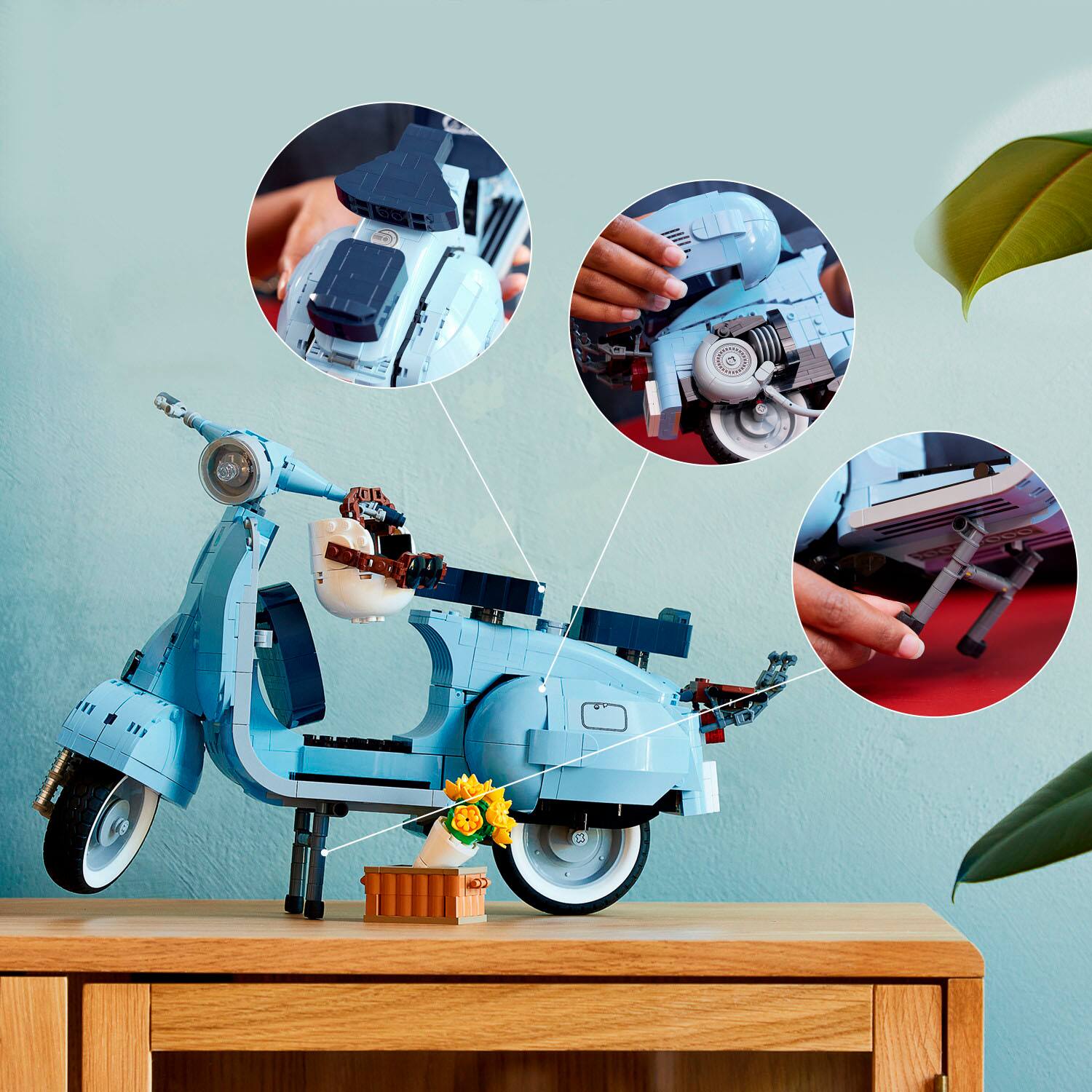 Angle. LEGO - Vespa 125 10298 Building Kit (1,106 Pieces).