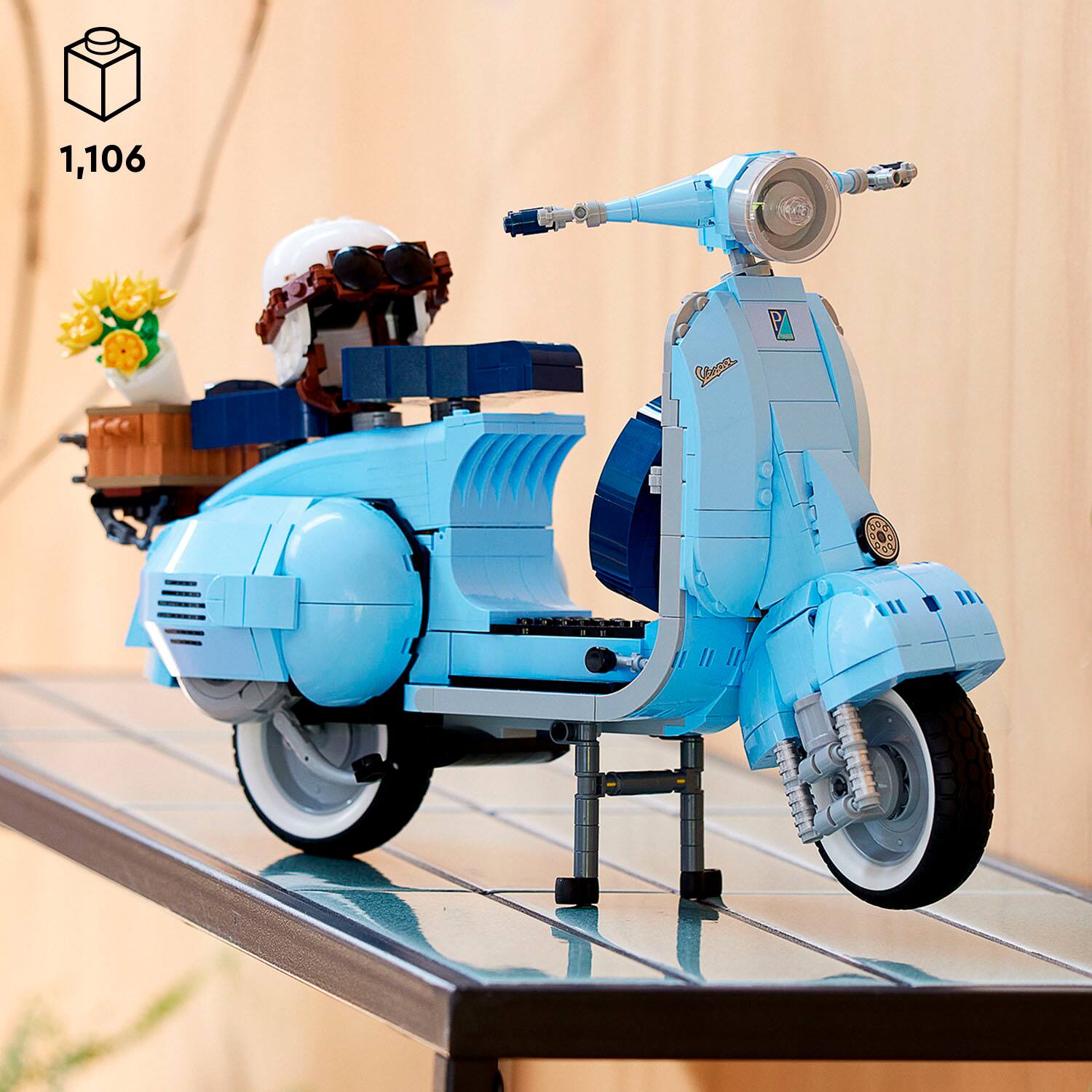 Left. LEGO - Vespa 125 10298 Building Kit (1,106 Pieces).