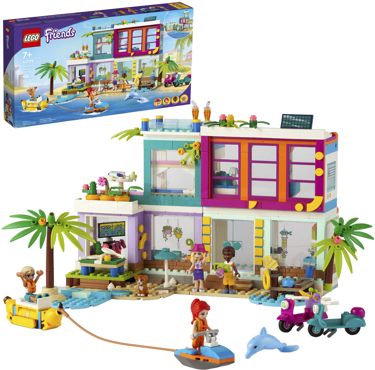 Politie paling Omgekeerde LEGO Friends Vacation Beach House 41709 6379089 - Best Buy