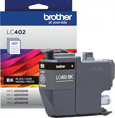Front. Brother - LC402BK Standard Yield Ink Cartridge - Black.