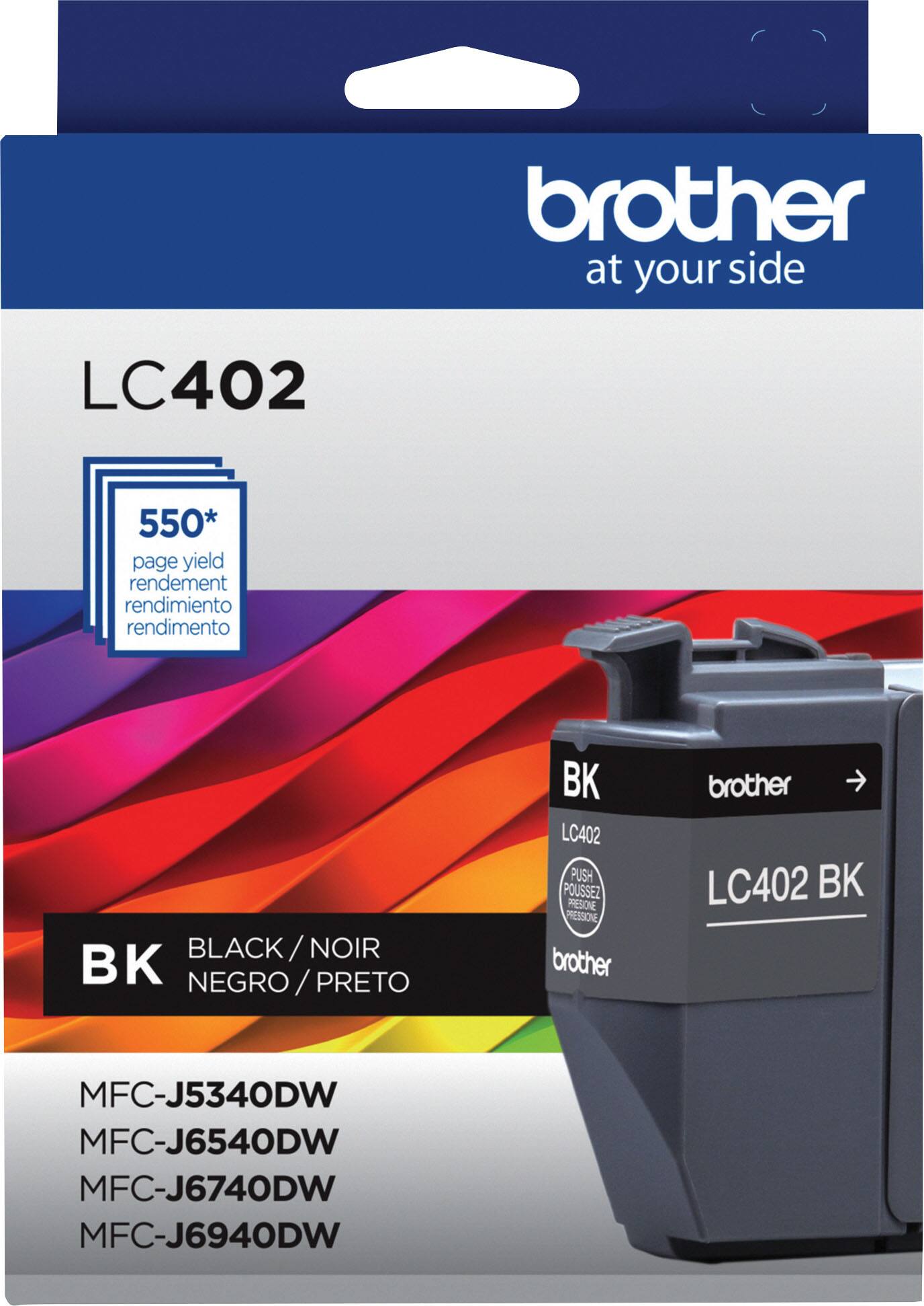 Alt View 1. Brother - LC402BK Standard Yield Ink Cartridge - Black.