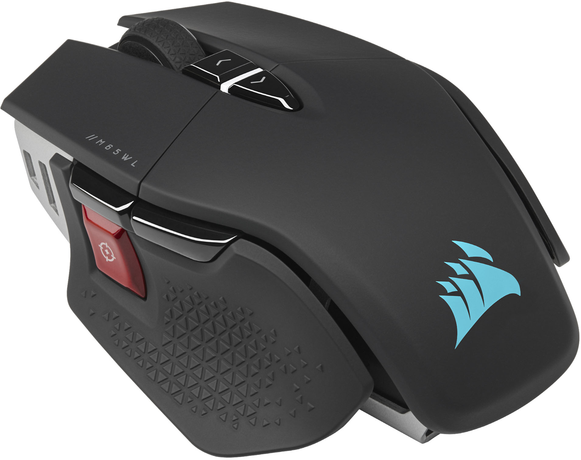 Left View: CORSAIR - M65 Ultra Wireless Optical Gaming Mouse with Slipstream Technology - Black