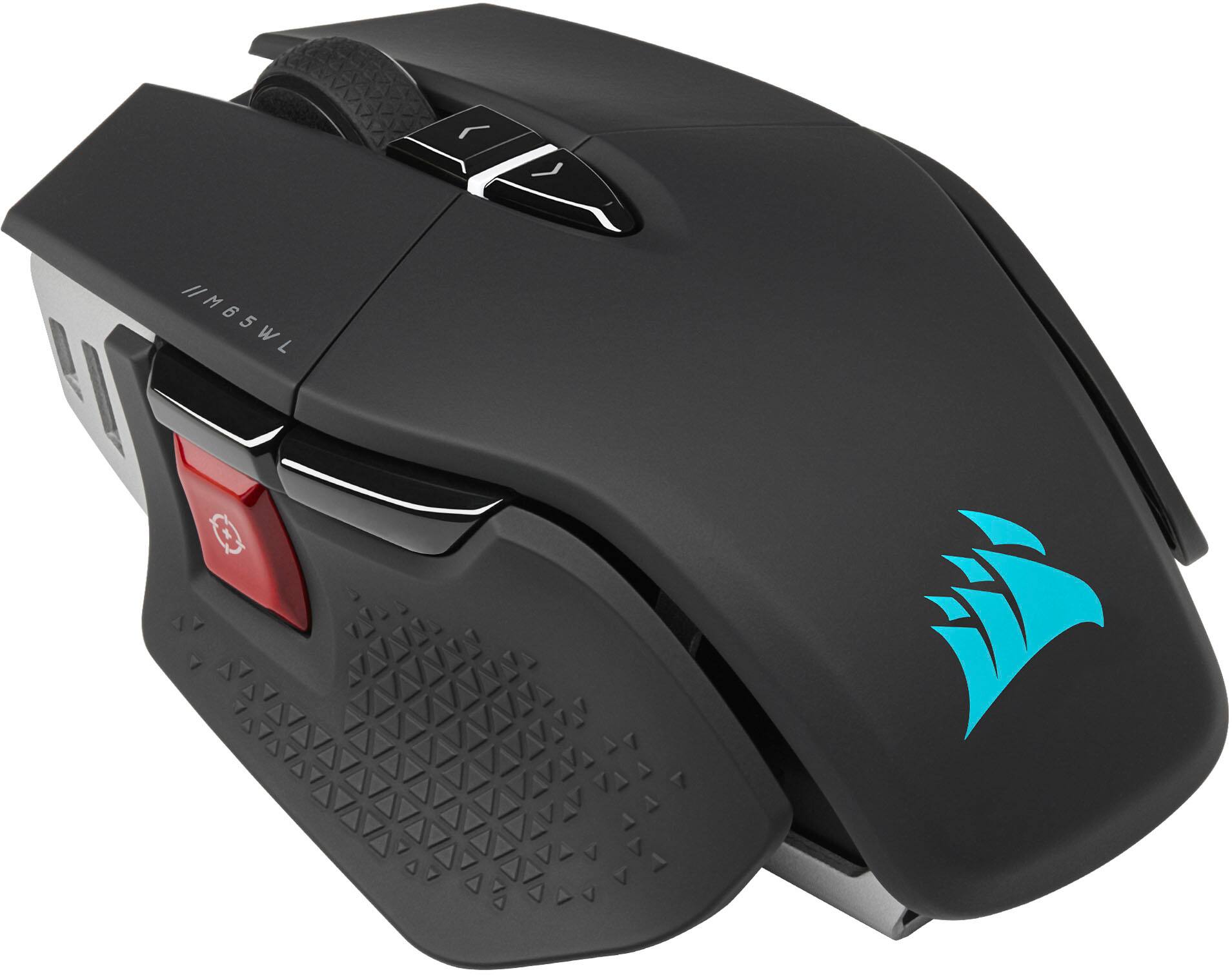 Left. CORSAIR - M65 Ultra Wireless Optical Gaming Mouse with Slipstream Technology - Black.