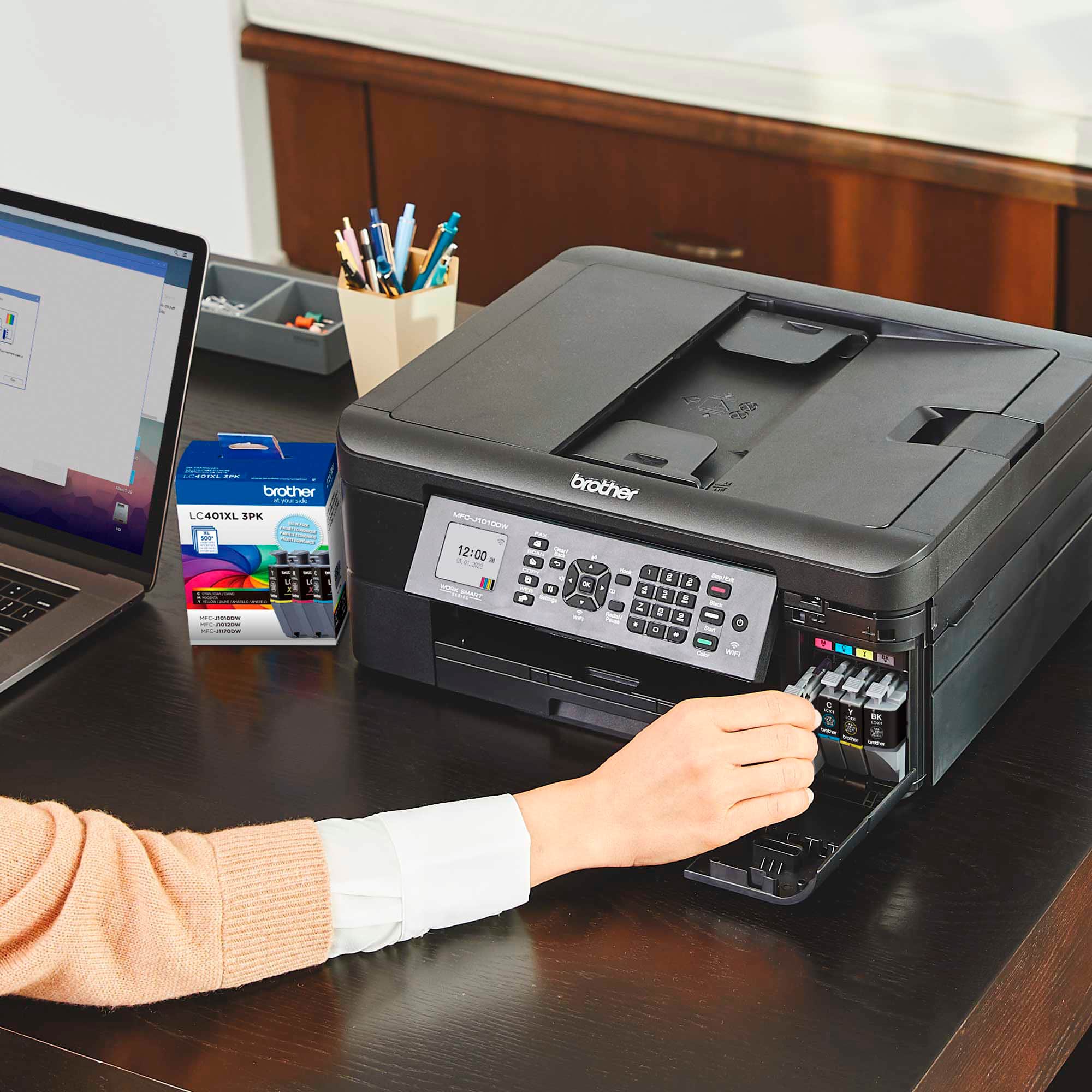 Alt View 11. Brother - LC401 3PK Standard Yield 3-Pack Color Ink Cartridges - Cyan/Magenta/Yellow.