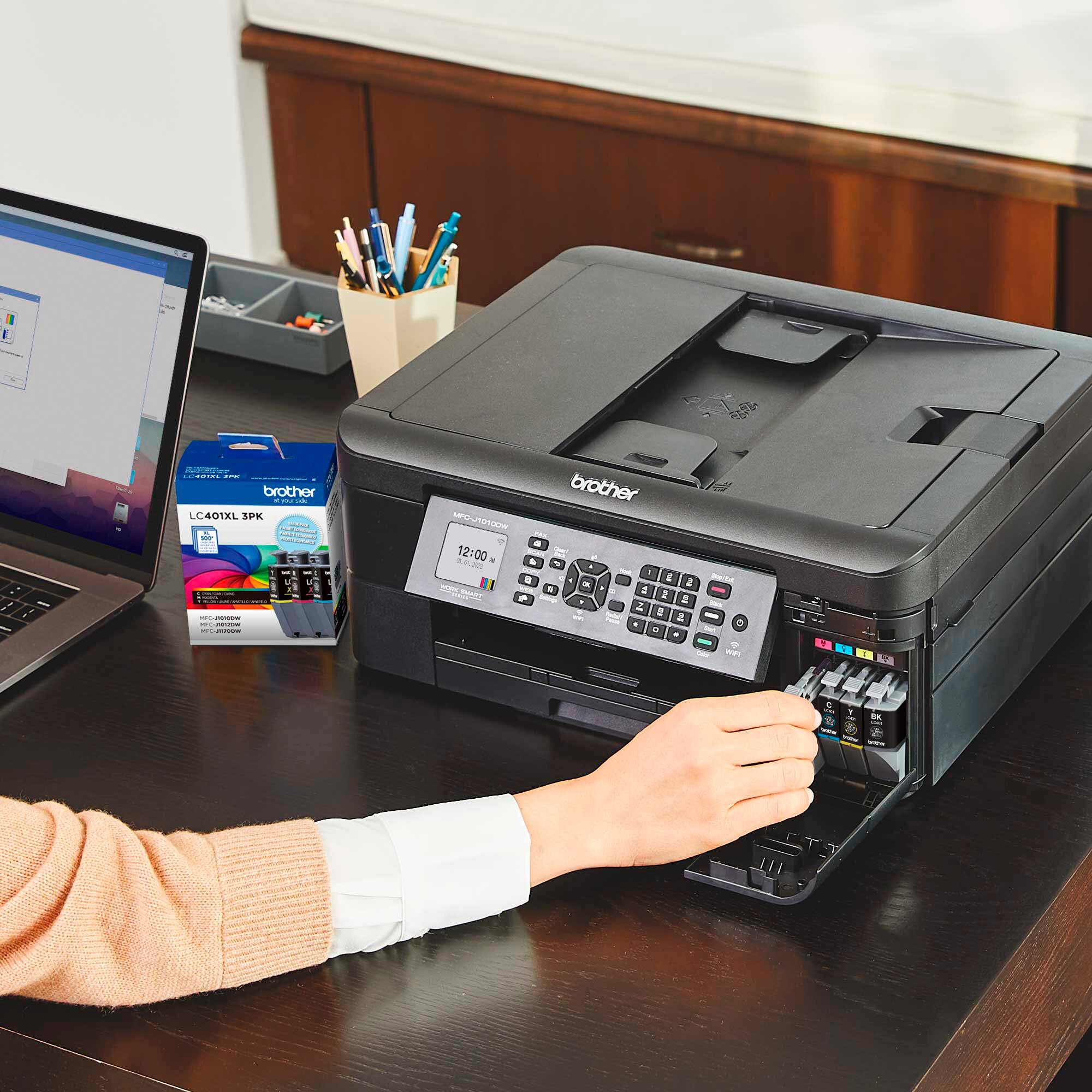 Alt View 11. Brother - LC401 3PK Standard Yield 3-Pack Color Ink Cartridges - Cyan/Magenta/Yellow.