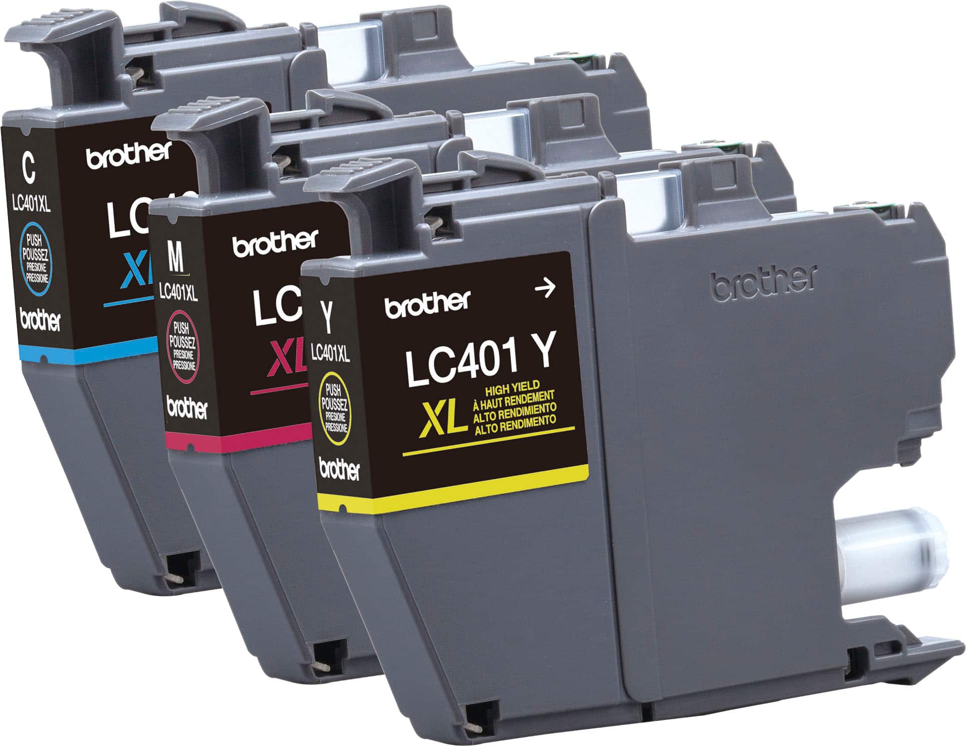 Alt View 14. Brother - LC401 3PK Standard Yield 3-Pack Color Ink Cartridges - Cyan/Magenta/Yellow.