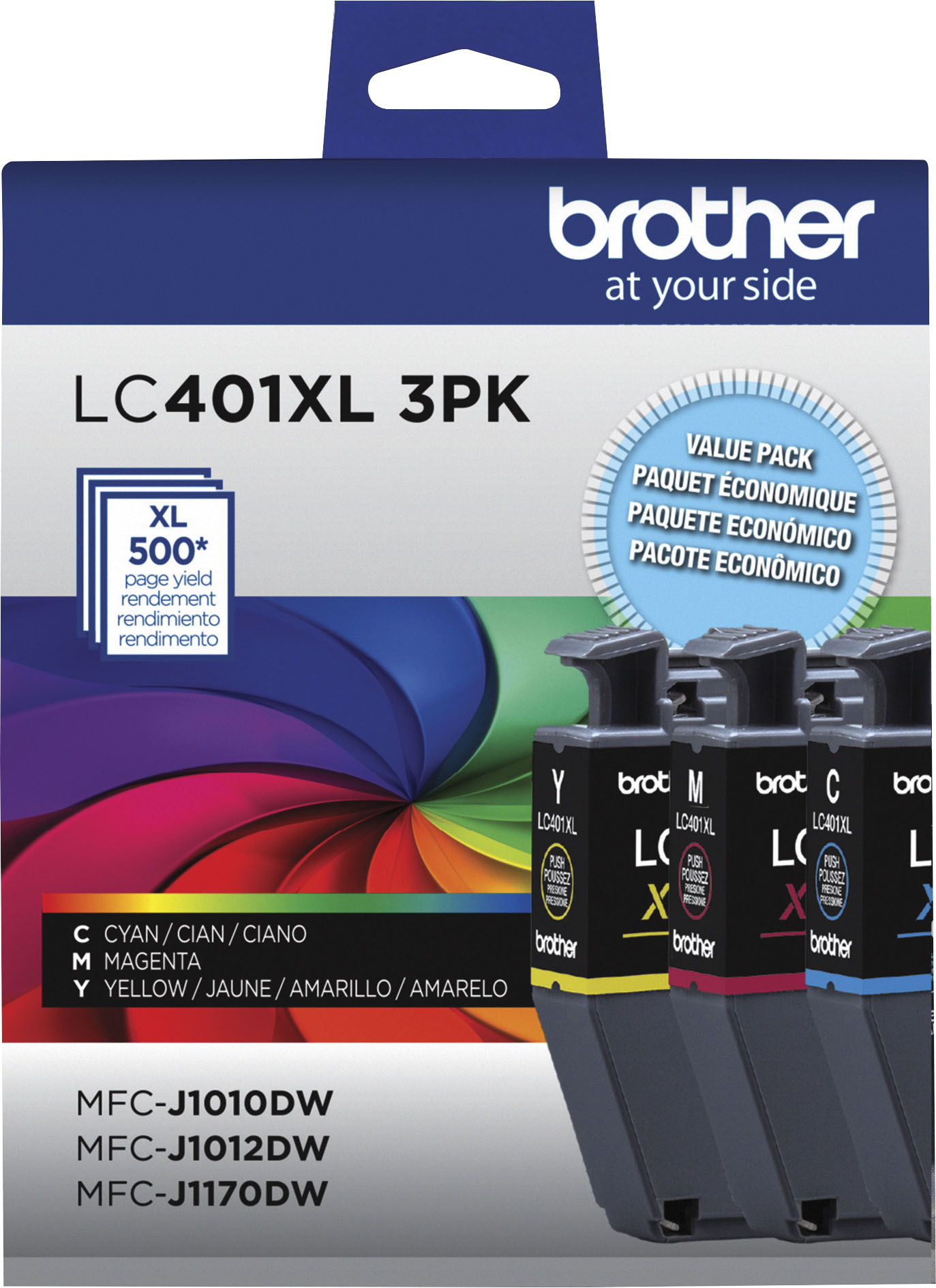 BROTHER LC421XL Cartouche Compatible Multi-couleurs x 3 - NOPAN