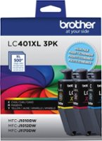 Brother - LC401XL 3PK High-Yield 3-Pack Color Ink Cartridges - Cyan/Magenta/Yellow - Front_Zoom