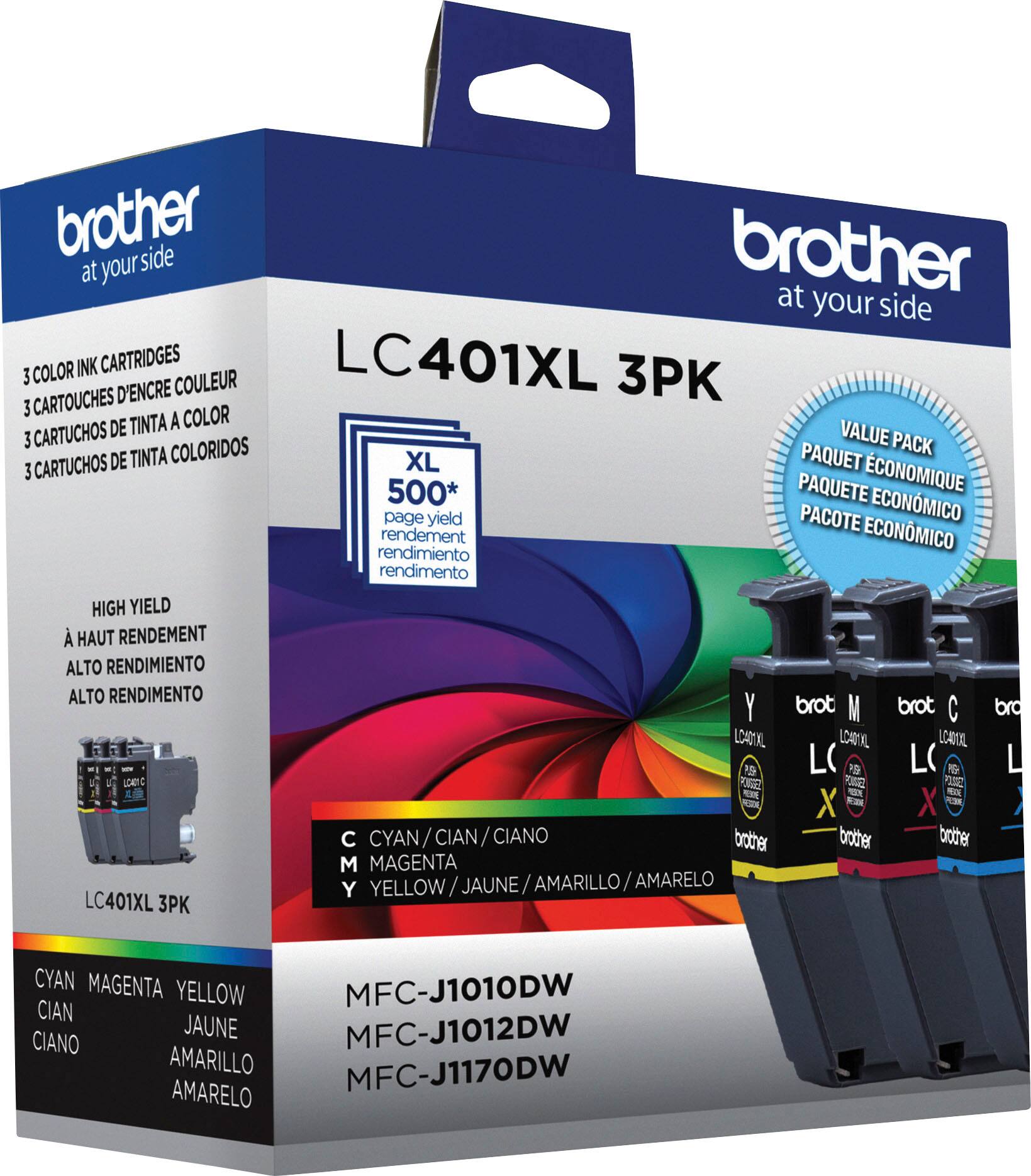Alt View 13. Brother - LC401XL 3PK High-Yield 3-Pack Color Ink Cartridges - Cyan/Magenta/Yellow.