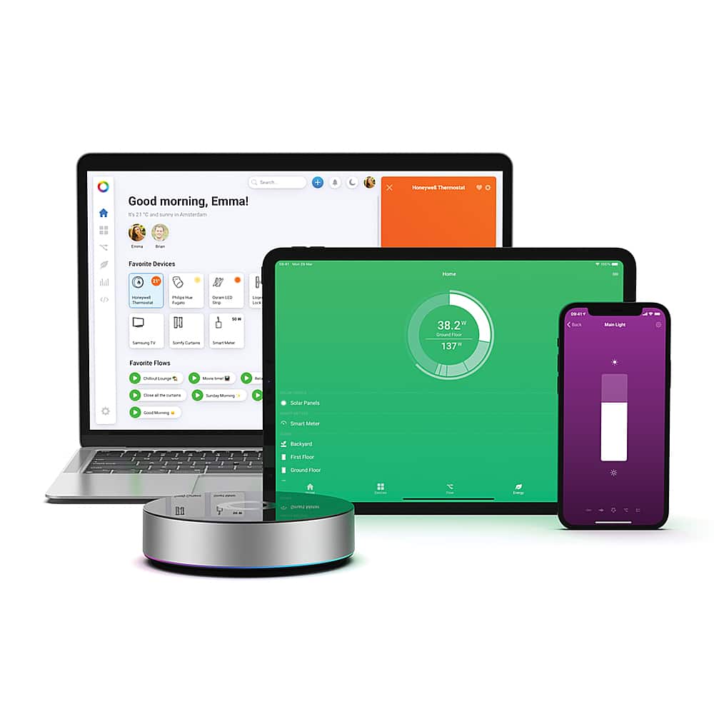 Alt View 12. Homey - Bridge Universal Smart Home Hub - Silver.