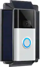 Front. Wasserstein - Mountable Solar Charger For Ring Video Doorbell 1 (2nd Generation 2020) - Black.