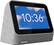 Front. Lenovo - Smart Clock (2nd Gen) 4" Smart Display with Google Assistant - Heather Grey.