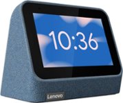 Front. Lenovo - Smart Clock (2nd Gen) 4" Smart Display with Google Assistant - Abyss Blue.