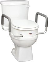 Carex - Toilet Seat Elevator with Handles - For Elongated Toilets - WHITE - Alt_View_Zoom_11