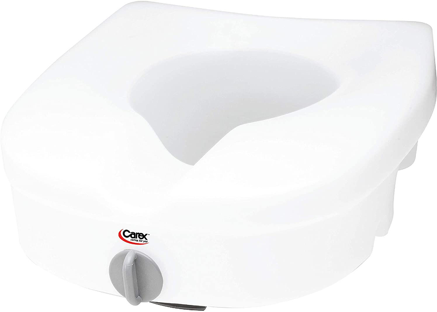 

Carex - E-Z Lock Locking Raised Toilet Seat - WHITE