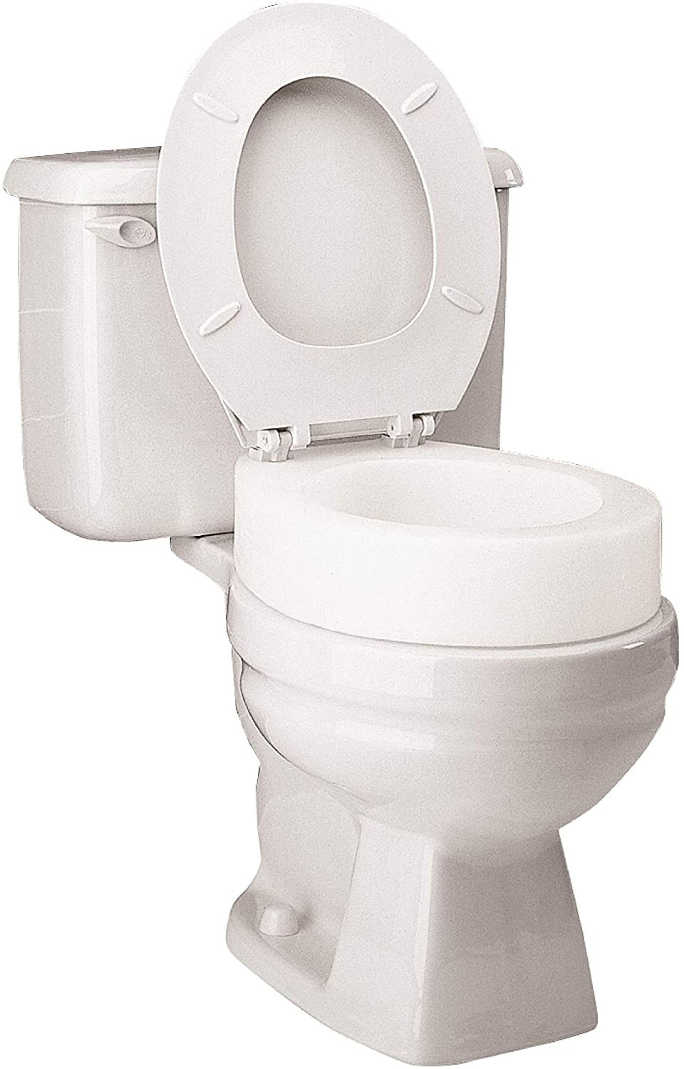 

Carex - Toilet Seat Elevator - For Elongated Toilet Seats - WHITE