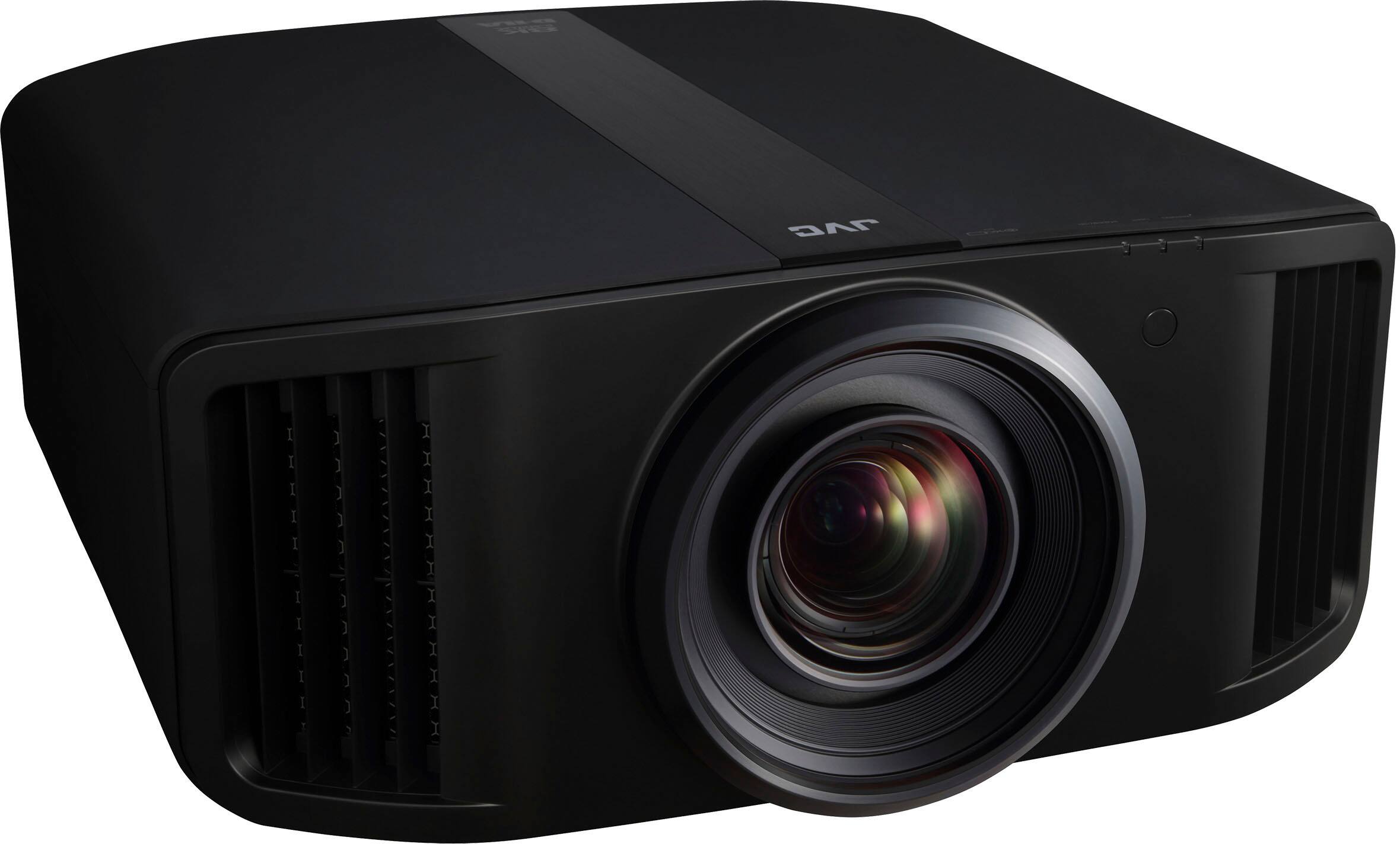 Angle. JVC - JVC DLA-NZ9 D-ILA Laser Projector, 3000 Lumen,100K:1 Native Contrast, 8K/60P, 4K/120P HDMI Inputs, 100 mm All Glass Lens - Black.