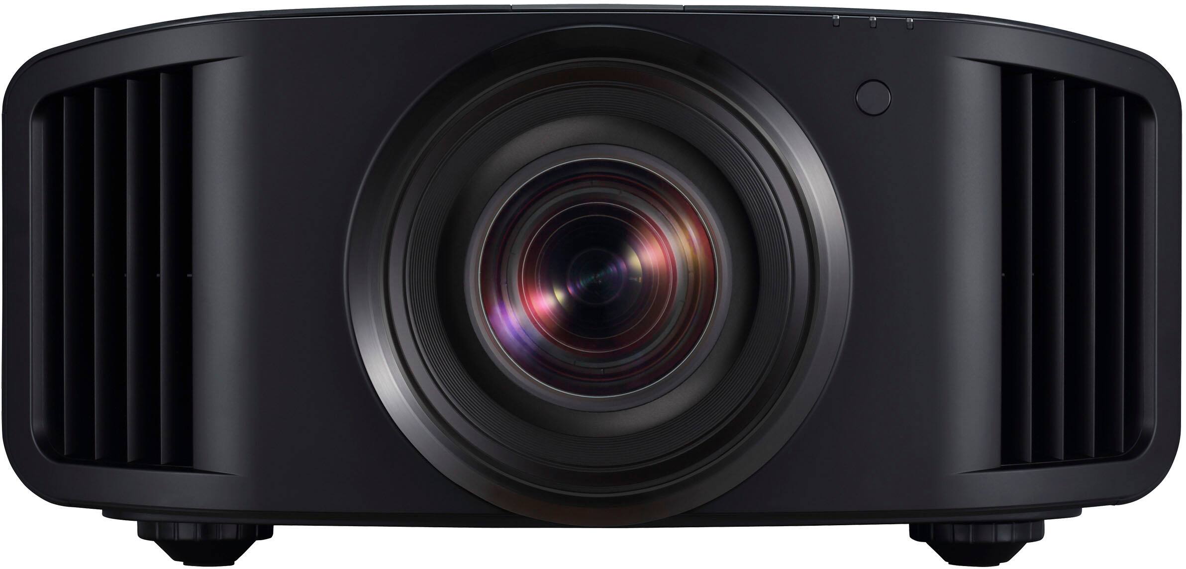 Front. JVC - JVC DLA-NZ9 D-ILA Laser Projector, 3000 Lumen,100K:1 Native Contrast, 8K/60P, 4K/120P HDMI Inputs, 100 mm All Glass Lens - Black.