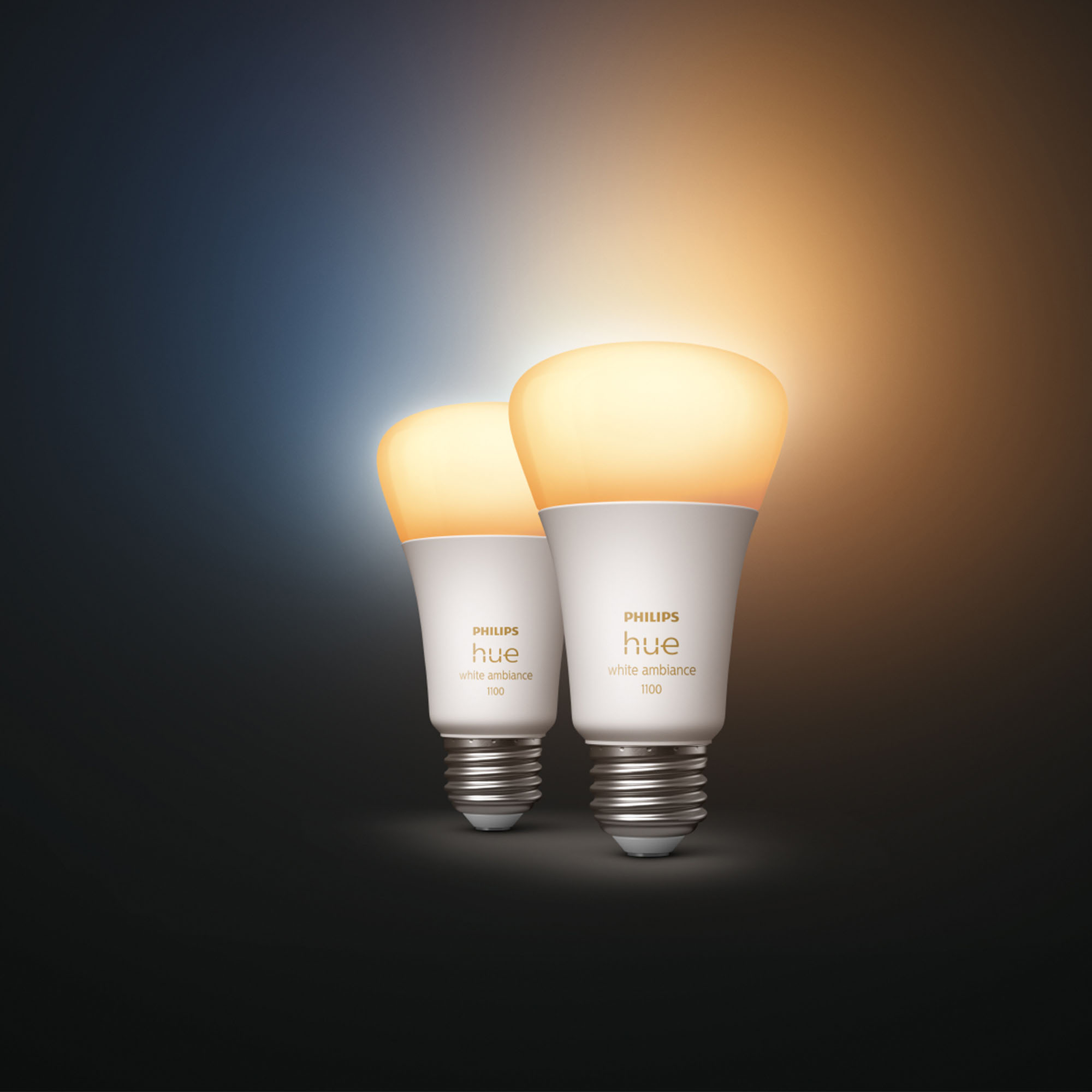 Pack 2 Bombillas Smart Hue LED E27 8w A60 White Ambiance - Philips