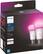 Alt View 12. Philips - Geek Squad Certified Refurbished Hue A19 Bluetooth 75W Smart LED Bulbs (2-Pack) - White and Color Ambiance.