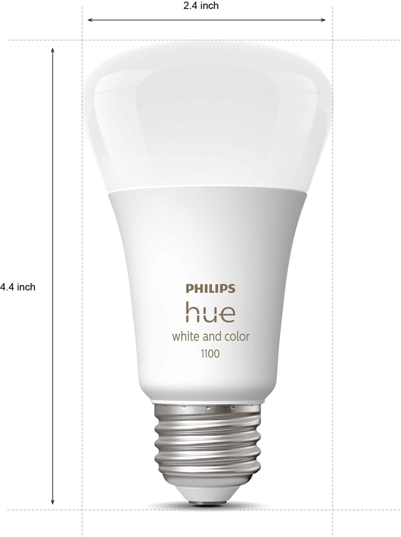 Alt View 13. Philips - Geek Squad Certified Refurbished Hue A19 Bluetooth 75W Smart LED Bulbs (2-Pack) - White and Color Ambiance.