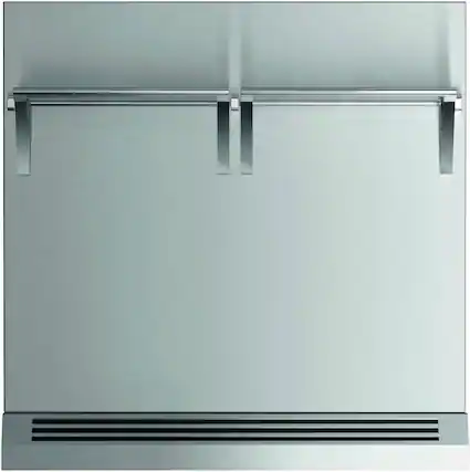 Front. Fisher & Paykel - 48 in. x 30 in. Combustible Wall in Stainless Steel for Dual Fuel and Induction (RDV3/RIV3/RHV3) - Silver.