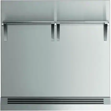 Front. Fisher & Paykel - 36 in. x 30 in. High Combustible Wall in Stainless Steel for Dual Fuel and Induction Ranges (RDV3/RIV3/RHV3) - Silver.