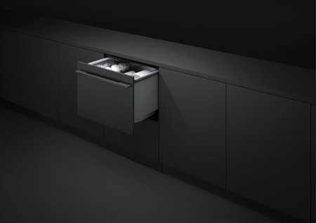 Fisher & Paykel - Integrated Single DishDrawer, Top Control, Tall, Stainelss Interior, Panel Ready, Water Softener 43 dba - Multi