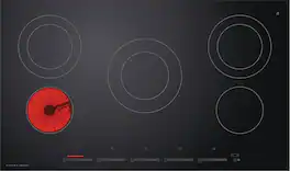 Fisher & Paykel - 36" Built-In Electric Ceramic Cooktop with 5 Burners - Black