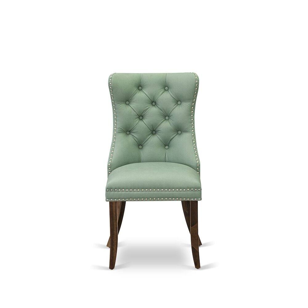 Left. East West Furniture - Parson Dining Room Chairs - Grey.