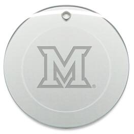 Jardine - Miami University RedHawks 3'' Glass Round Ornament - Multicolor