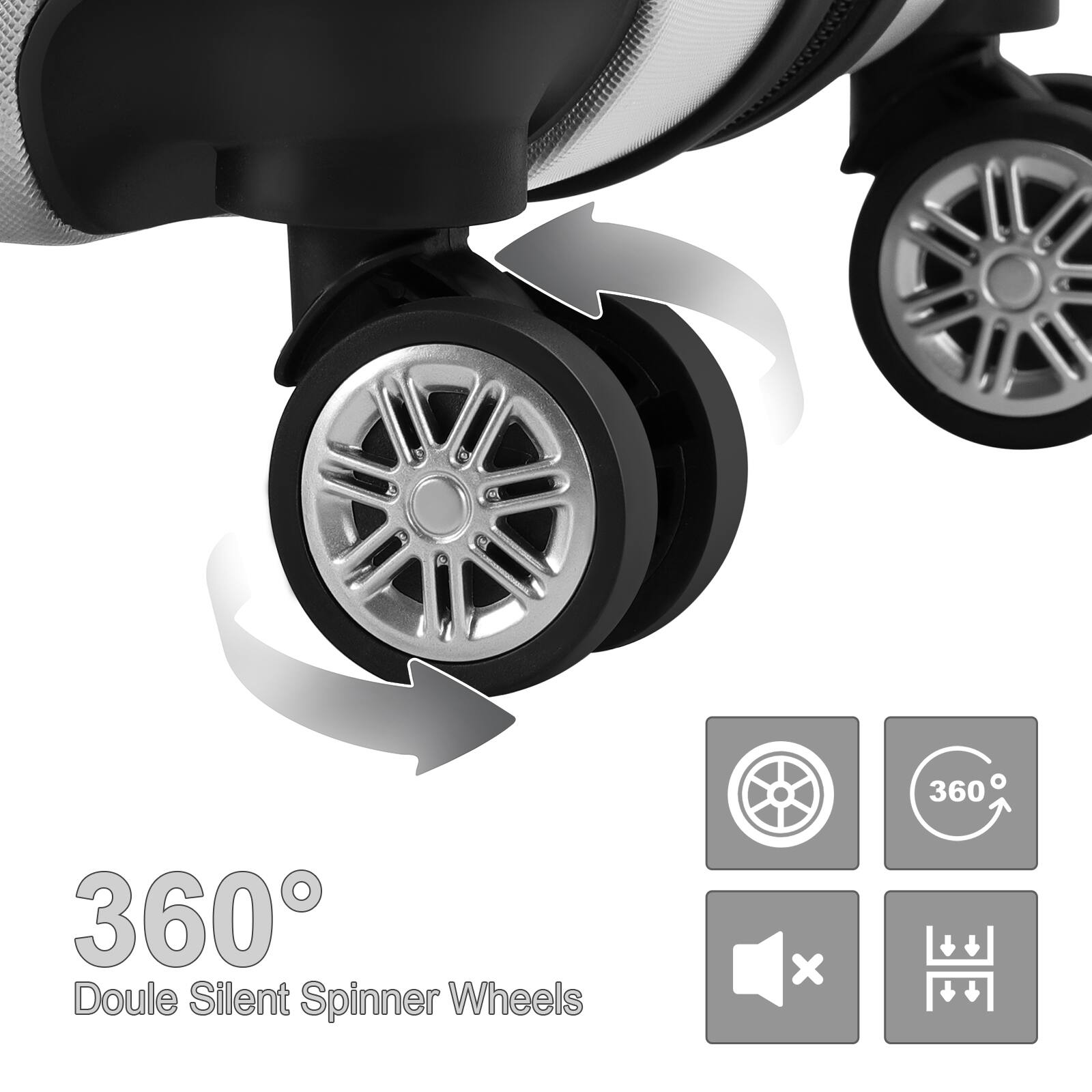 360° Double Silent Spinner Wheels