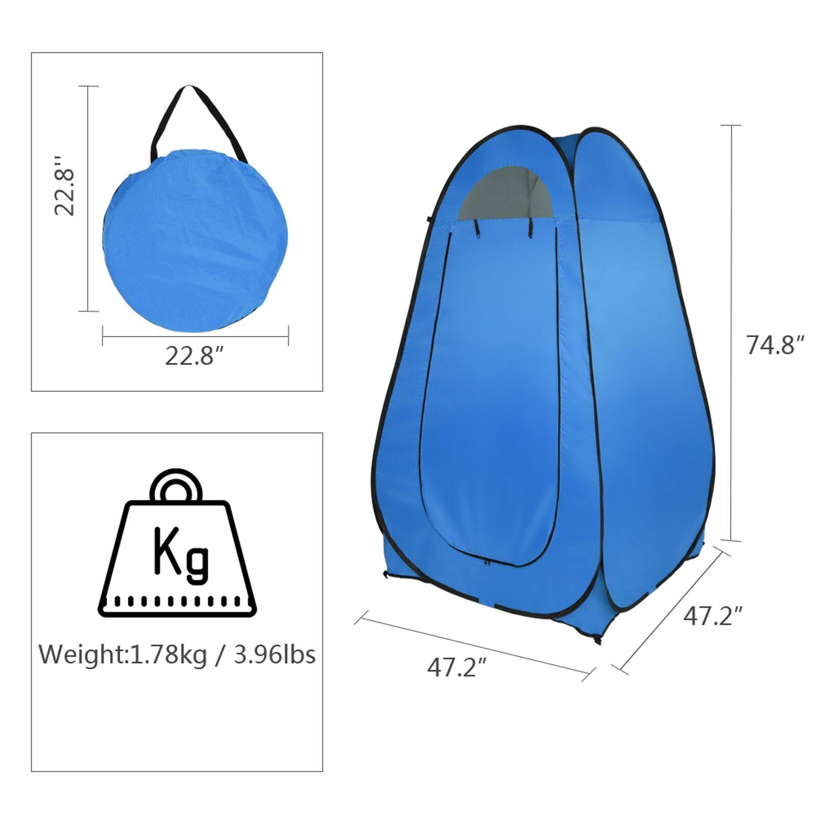 22.8" 22.8" 74.8" 47.2" 47.2"  
Weight: 1.78kg / 3.96lbs