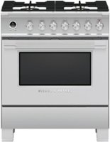 Fisher & Paykel - 3.5 Cu. Ft. Self-Cleaning 4 Burner Range Dual Fuel Range - Stainless Steel - Front_Zoom