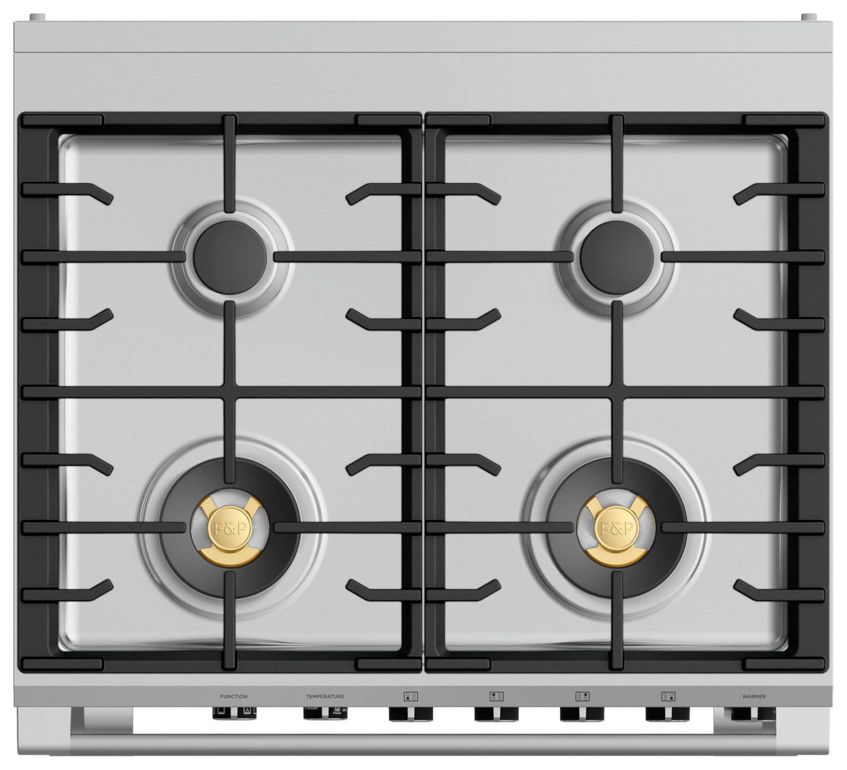 Alt View 12. Fisher & Paykel - 3.5 Cu. Ft. Self-Cleaning 4 Burner Range Dual Fuel Range - Stainless Steel.