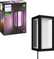 Geek Squad Certified Refurbished Philips Hue Impress Outdoor Wall light - Black - Black - Front_Zoom