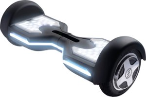 SWFT - Glow Hoverboard w/ 7mi Max Operating Range & 7 mph Max Speed - Carbon (Black) - Front_Zoom